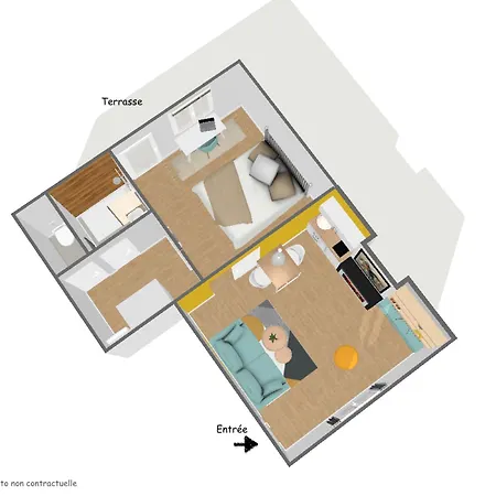 Contemporain Avec Terrasse En Centre Апартаменты *
